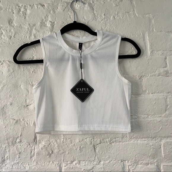 Zaful Tops - White Sheer Crop Top